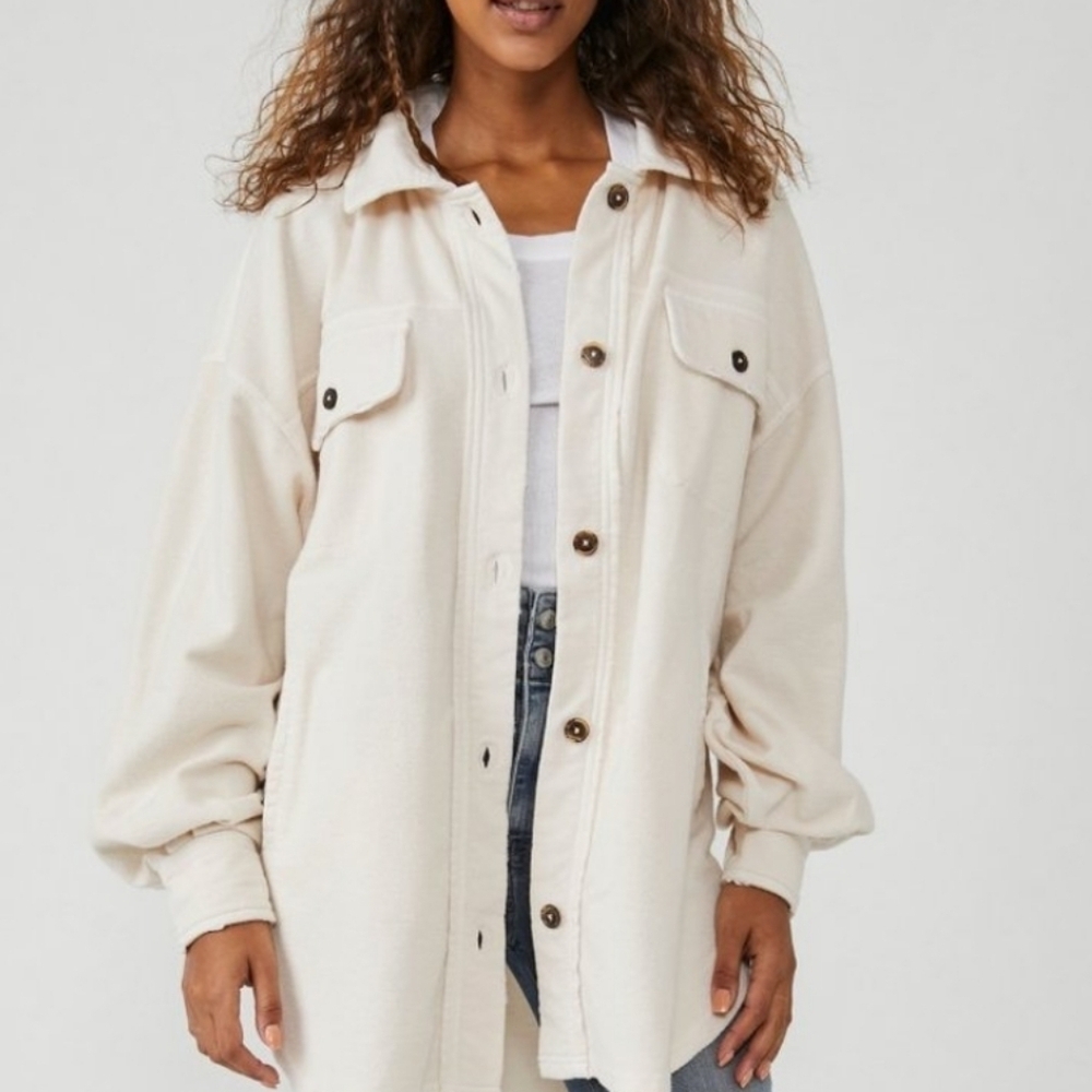 Free People Cream Utility Jacket - Picture 2 of 6